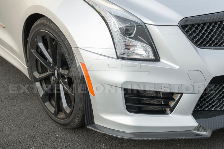2016-19 Cadillac ATS-V Track Package Dry carbon Fiber Front Lip &amp; Side Wheel Arch