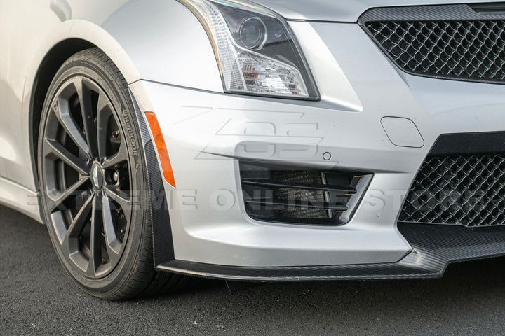 2016-19 Cadillac ATS-V Track Package Dry carbon Fiber Front Lip &amp; Side Wheel Arch