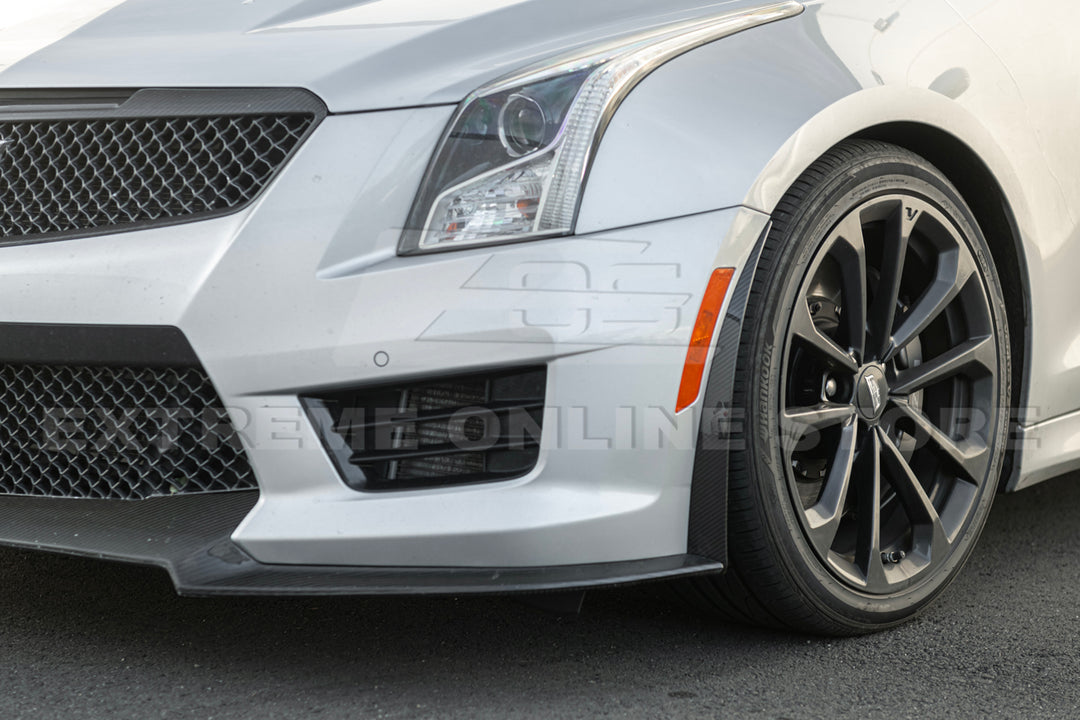 2016-19 Cadillac ATS-V Track Package Dry carbon Fiber Front Lip &amp; Side Wheel Arch