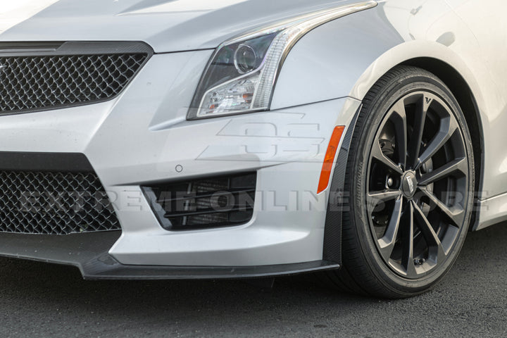 2016-19 Cadillac ATS-V Track Package Dry carbon Fiber Front Lip &amp; Side Wheel Arch