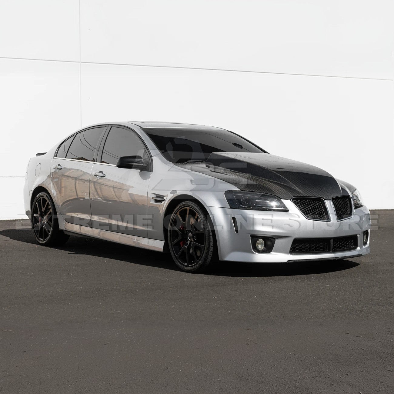 2008-09 Pontiac G8 CARBON FIBER Replacement Front Bumper Cowl Hood Cover