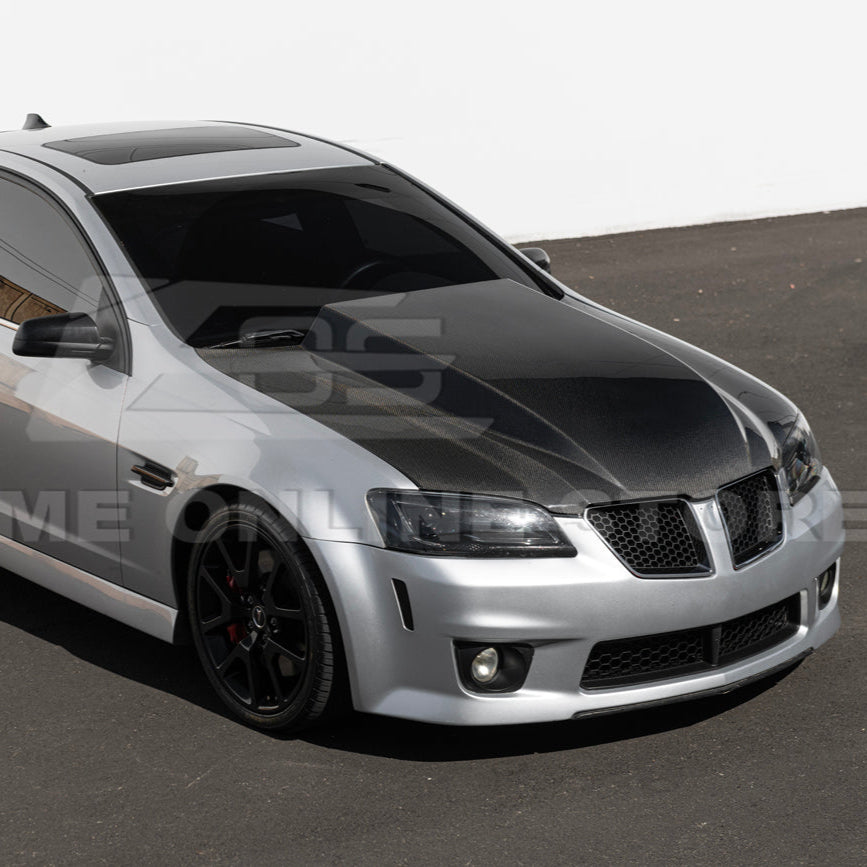 2008-09 Pontiac G8 CARBON FIBER Replacement Front Bumper Cowl Hood Cover