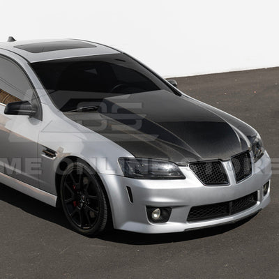 2008-09 Pontiac G8 CARBON FIBER Replacement Front Bumper Cowl Hood Cover