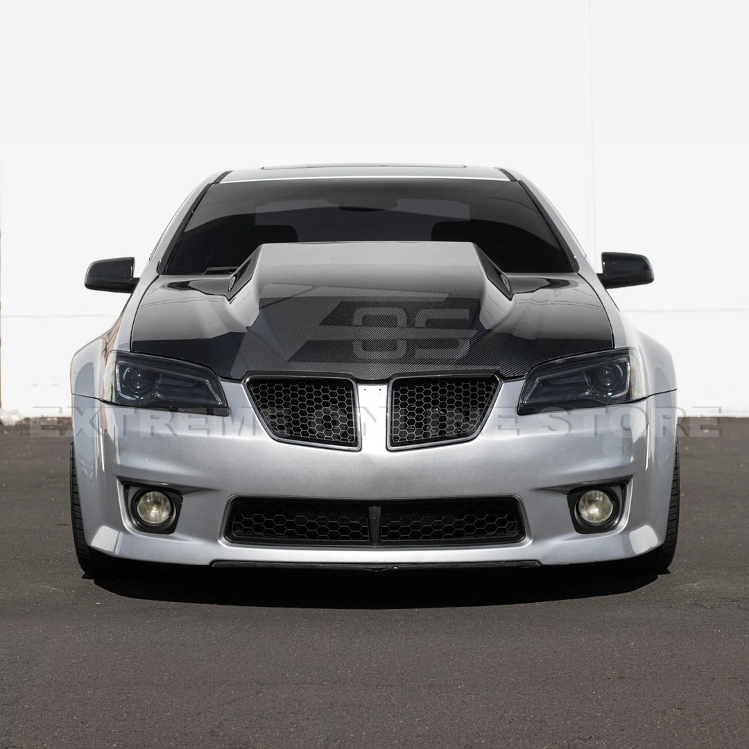 2008-09 Pontiac G8 CARBON FIBER Replacement Front Bumper Cowl Hood Cover