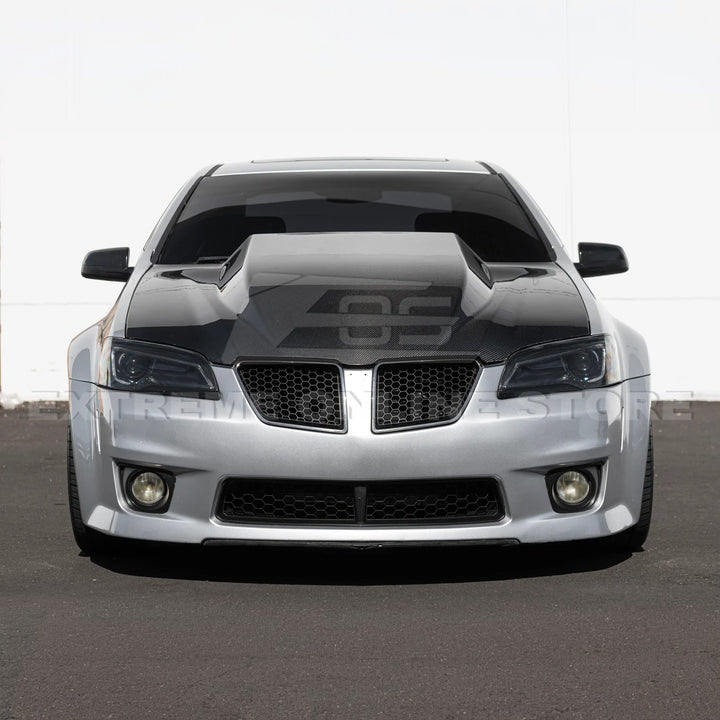 2008-09 Pontiac G8 CARBON FIBER Replacement Front Bumper Cowl Hood Cover