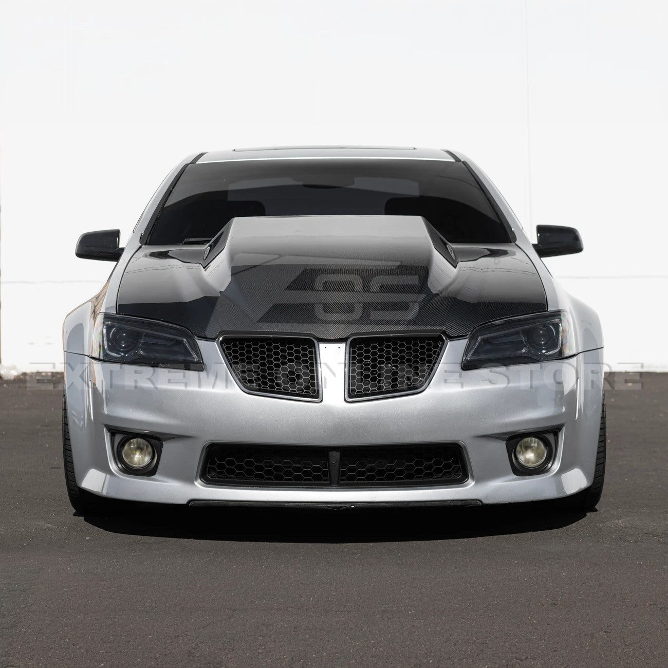 2008-09 Pontiac G8 CARBON FIBER Replacement Front Bumper Cowl Hood Cover