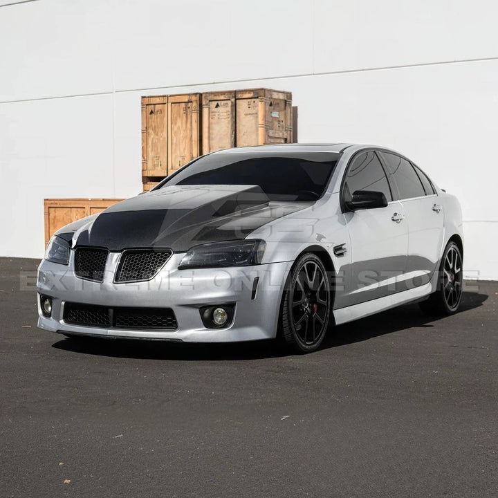 2008-09 Pontiac G8 CARBON FIBER Replacement Front Bumper Cowl Hood Cover outlet C-10 HOOD-943-BKCF-C-10
