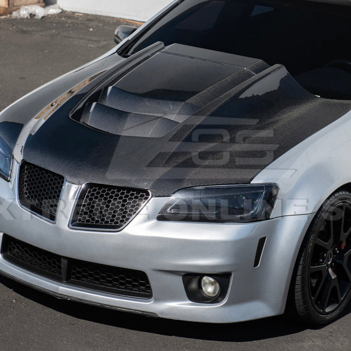 2008-09 Pontiac G8 ZR1 Front Bumper Hood Vented Cover outlet C-4 HOOD-942-BKCF