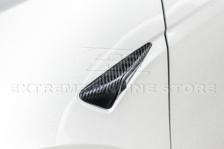 2020-23 Tesla Model 3 &amp; 20-24 Y Carbon Fiber Exterior Door Camera Covers