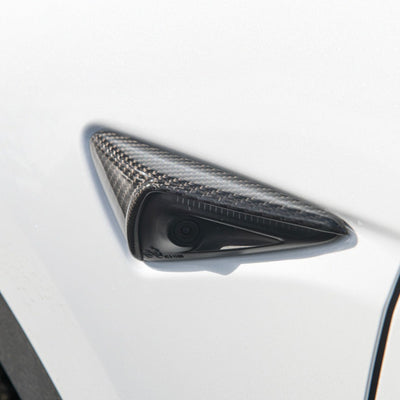 2020-Up Tesla Model 3 & Y Carbon Fiber Exterior Door Camera Covers