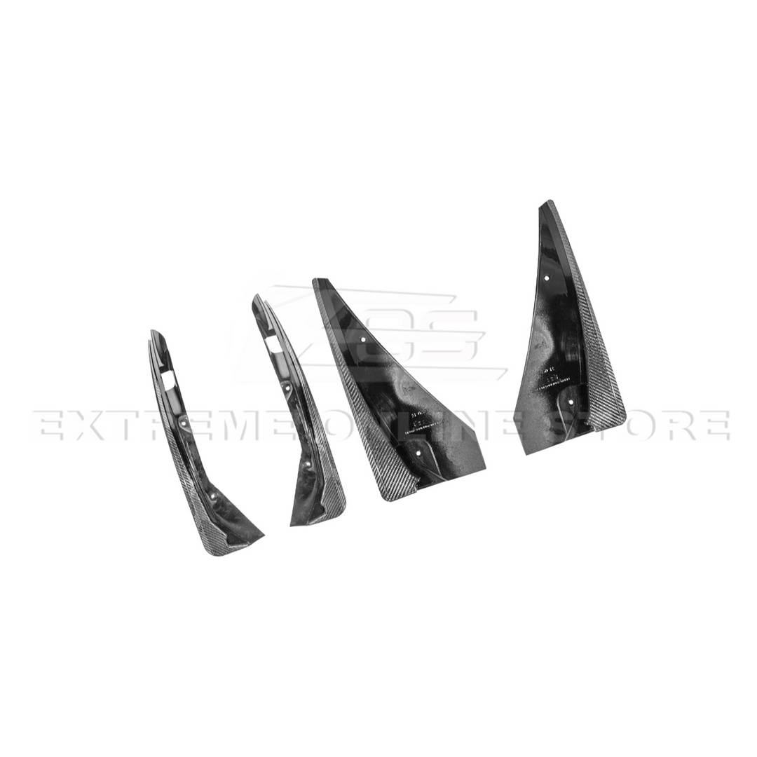 2016-19 Cadillac CTS-V | DRY CARBON FIBER Front and Rear Mud Flaps Splash Guard