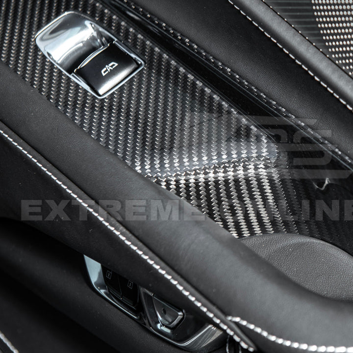 Corvette C8 Coupe DRY CARBON FIBER Side Window Switch Control Panel Cover