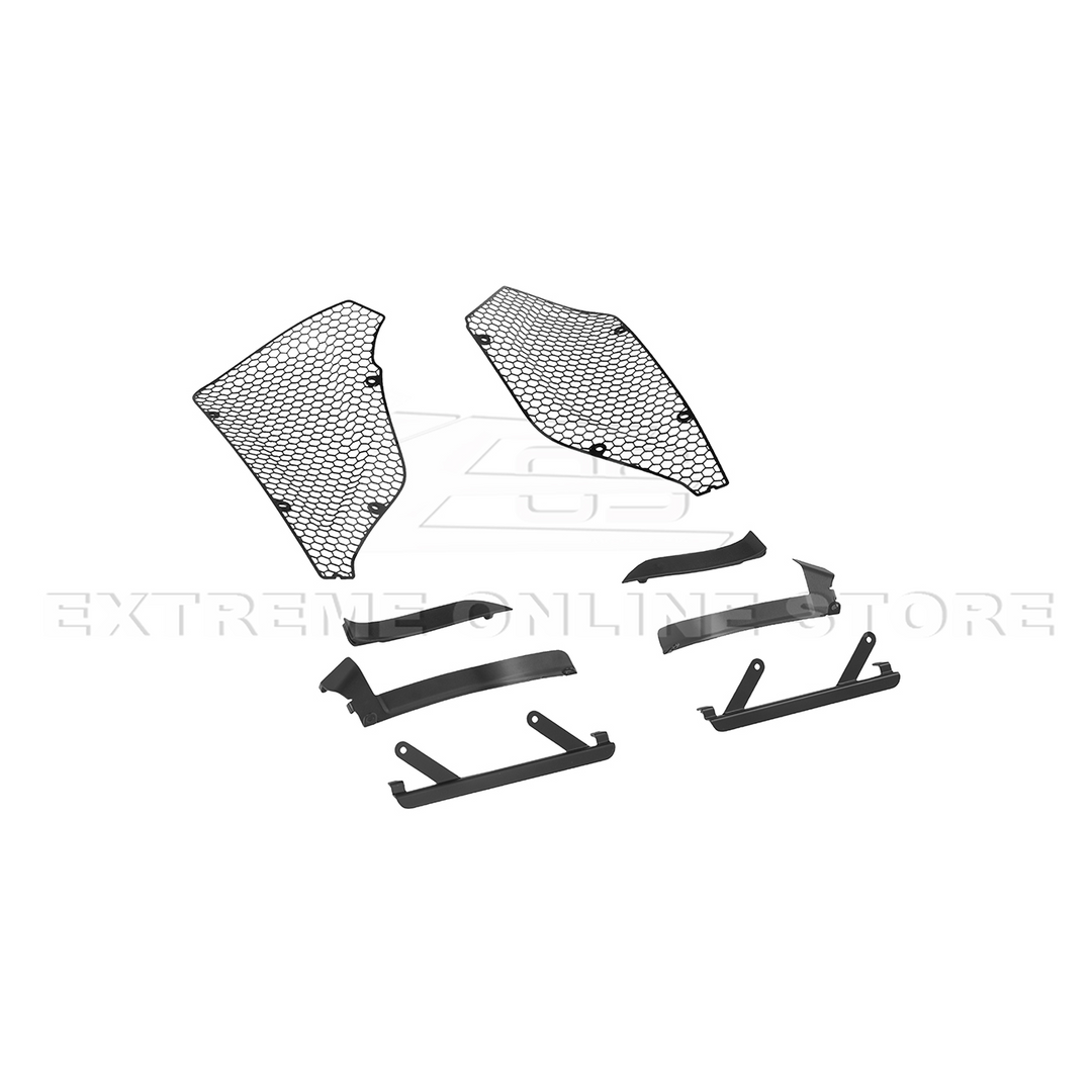 Corvette C8 Z06 Aluminum Black Rear Side Intake Mesh Grille Inserts