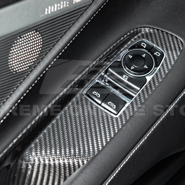 Corvette C8 Coupe DRY CARBON FIBER Side Window Switch Control Panel Cover