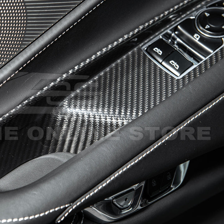 Corvette C8 Coupe DRY CARBON FIBER Side Window Switch Control Panel Cover
