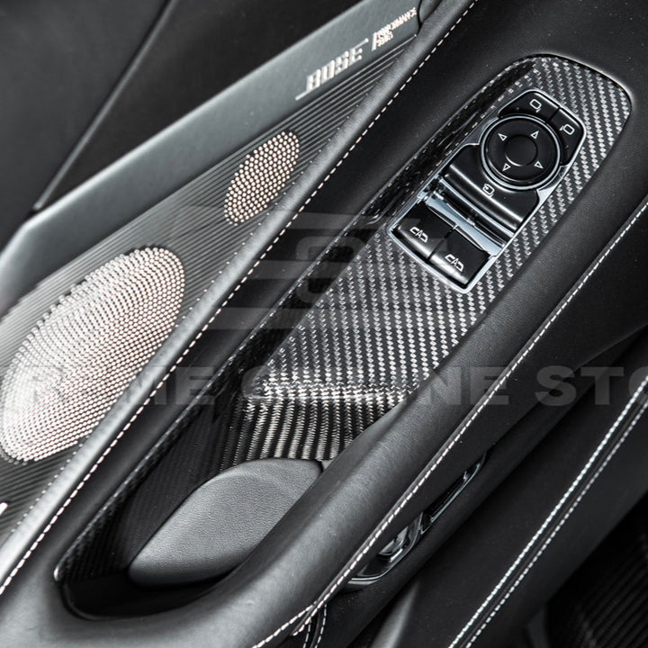 Corvette C8 Coupe DRY CARBON FIBER Side Window Switch Control Panel Cover