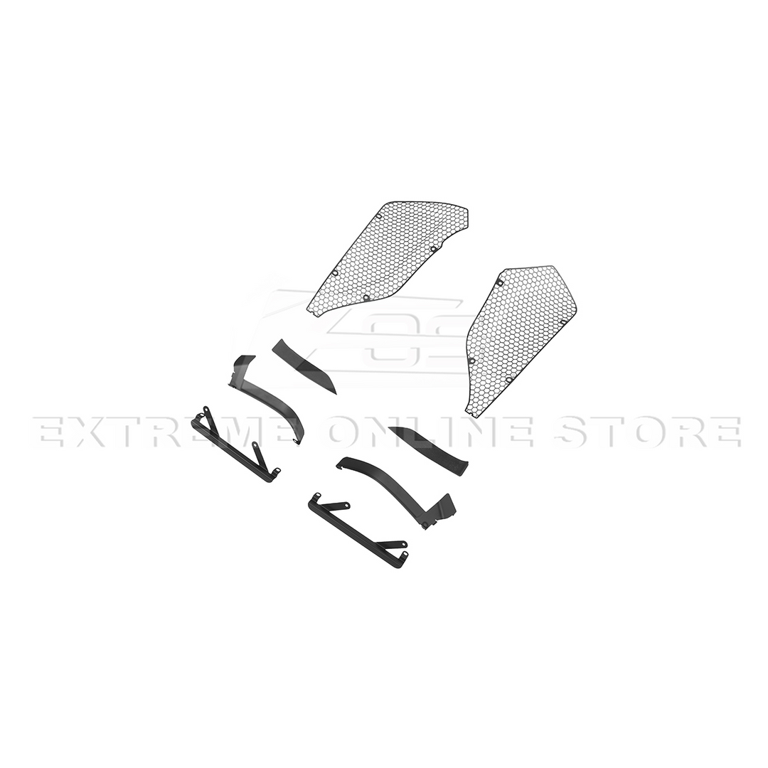 Corvette C8 Z06 Aluminum Black Rear Side Intake Mesh Grille Inserts