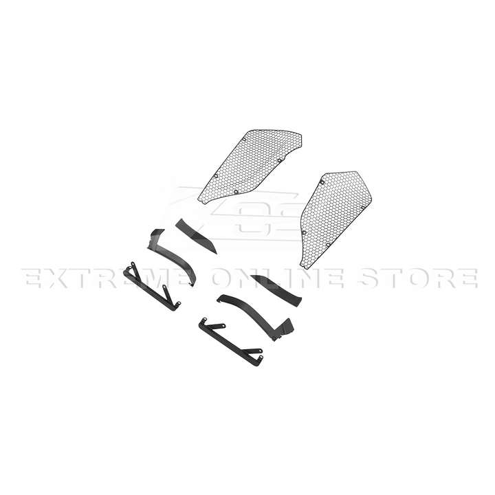 Corvette C8 Z06 Aluminum Black Rear Side Intake Mesh Grille Inserts