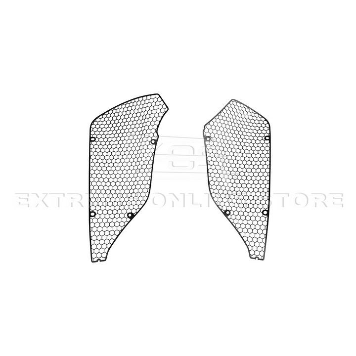 Corvette C8 Z06 Aluminum Black Rear Side Intake Mesh Grille Inserts