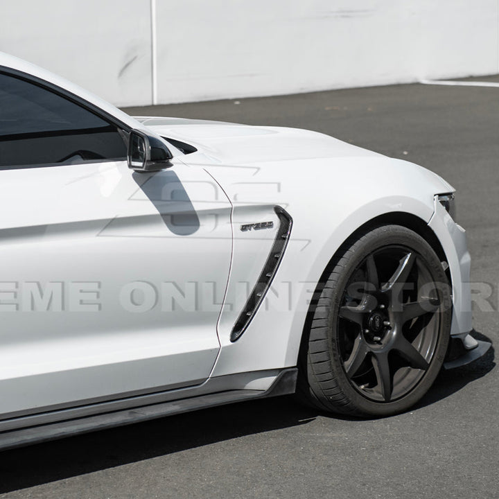 2015-20 Ford Mustang DRY Carbon Fiber Front Side Fender Vent Cover