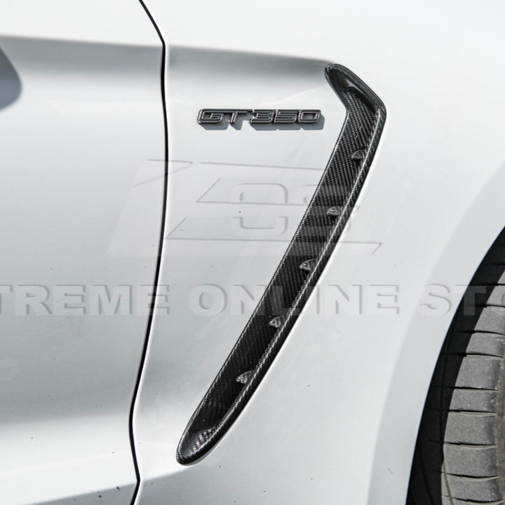 2015-20 Ford Mustang DRY Carbon Fiber Front Side Fender Vent Cover