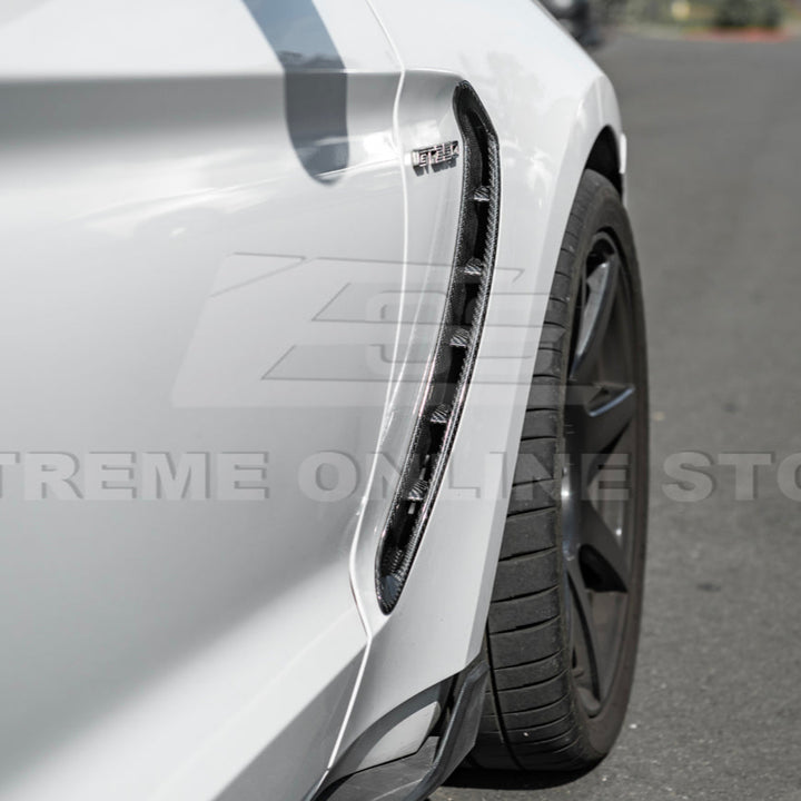 2015-20 Ford Mustang DRY Carbon Fiber Front Side Fender Vent Cover