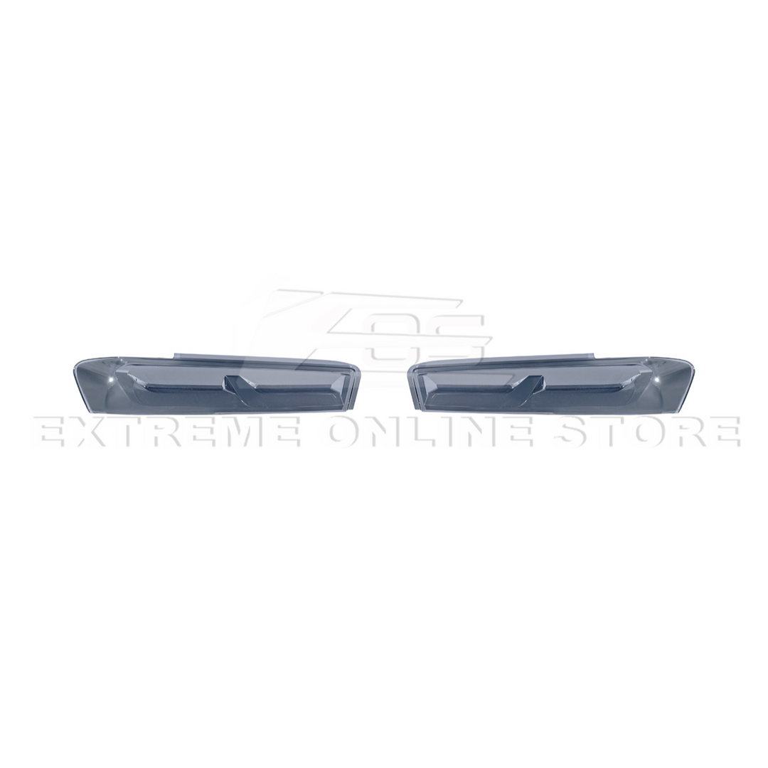2016-18 Chevrolet Camaro SMOKE TINTED Rear Tail Light Trim Bezel Cover Pair