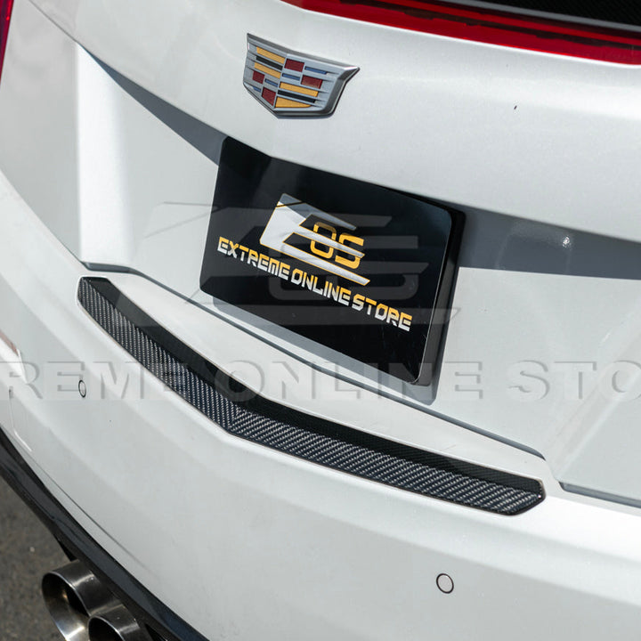 2015-19 Cadillac ATS ATS-V Coupe DRY CARBON FIBER Rear Trunk Applique Insert Trim