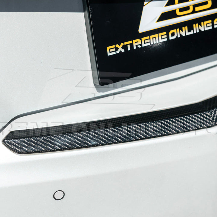 2015-19 Cadillac ATS ATS-V Coupe DRY CARBON FIBER Rear Trunk Applique Insert Trim