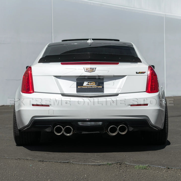 2015-19 Cadillac ATS ATS-V Coupe DRY CARBON FIBER Rear Trunk Applique Insert Trim