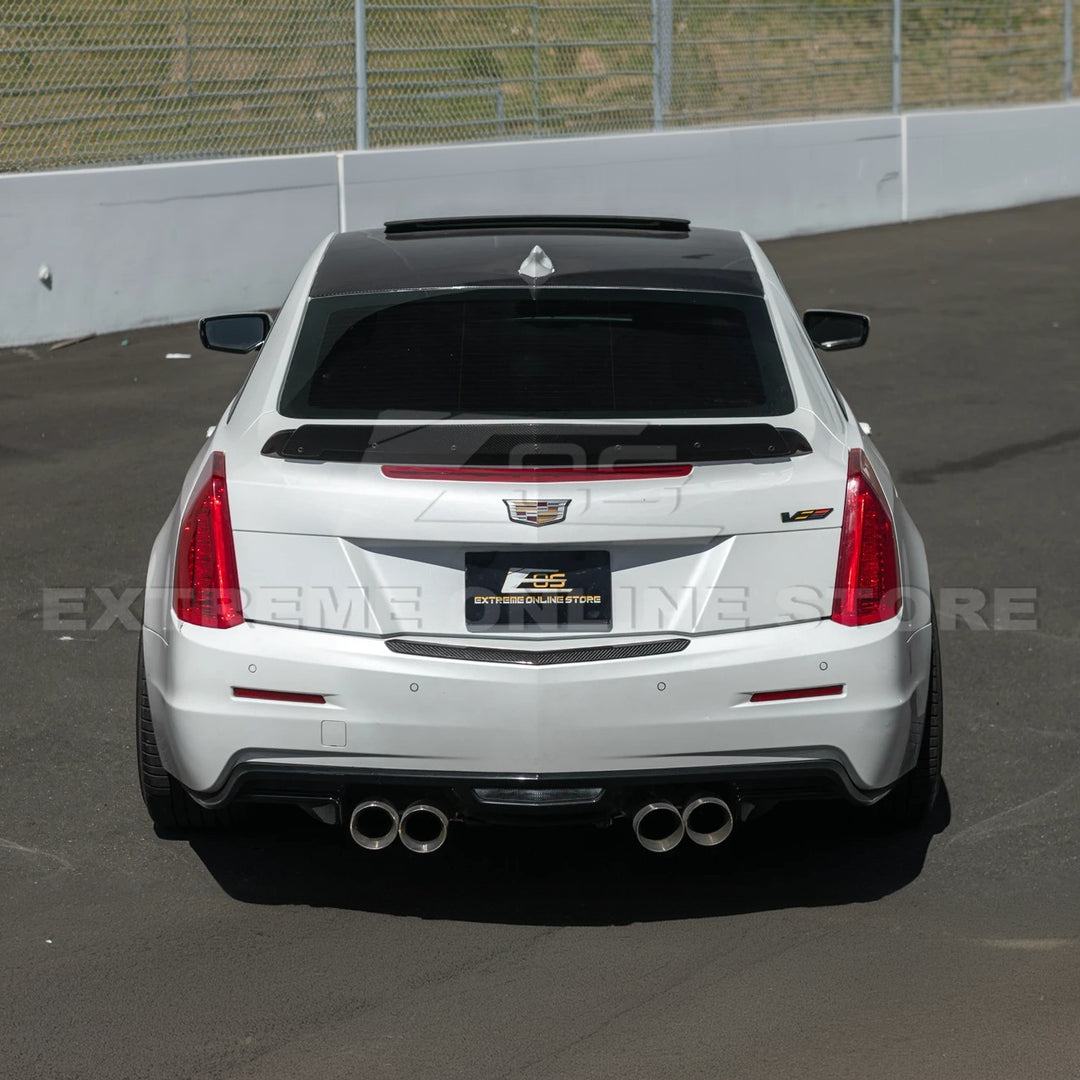 2015-19 Cadillac ATS ATS-V Coupe DRY CARBON FIBER Rear Trunk Applique Insert Trim