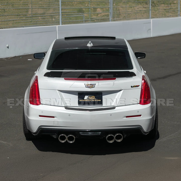 2015-19 Cadillac ATS ATS-V Coupe DRY CARBON FIBER Rear Trunk Applique Insert Trim
