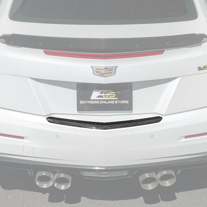 2015-19 Cadillac ATS ATS-V Coupe DRY CARBON FIBER Rear Trunk Applique Insert Trim