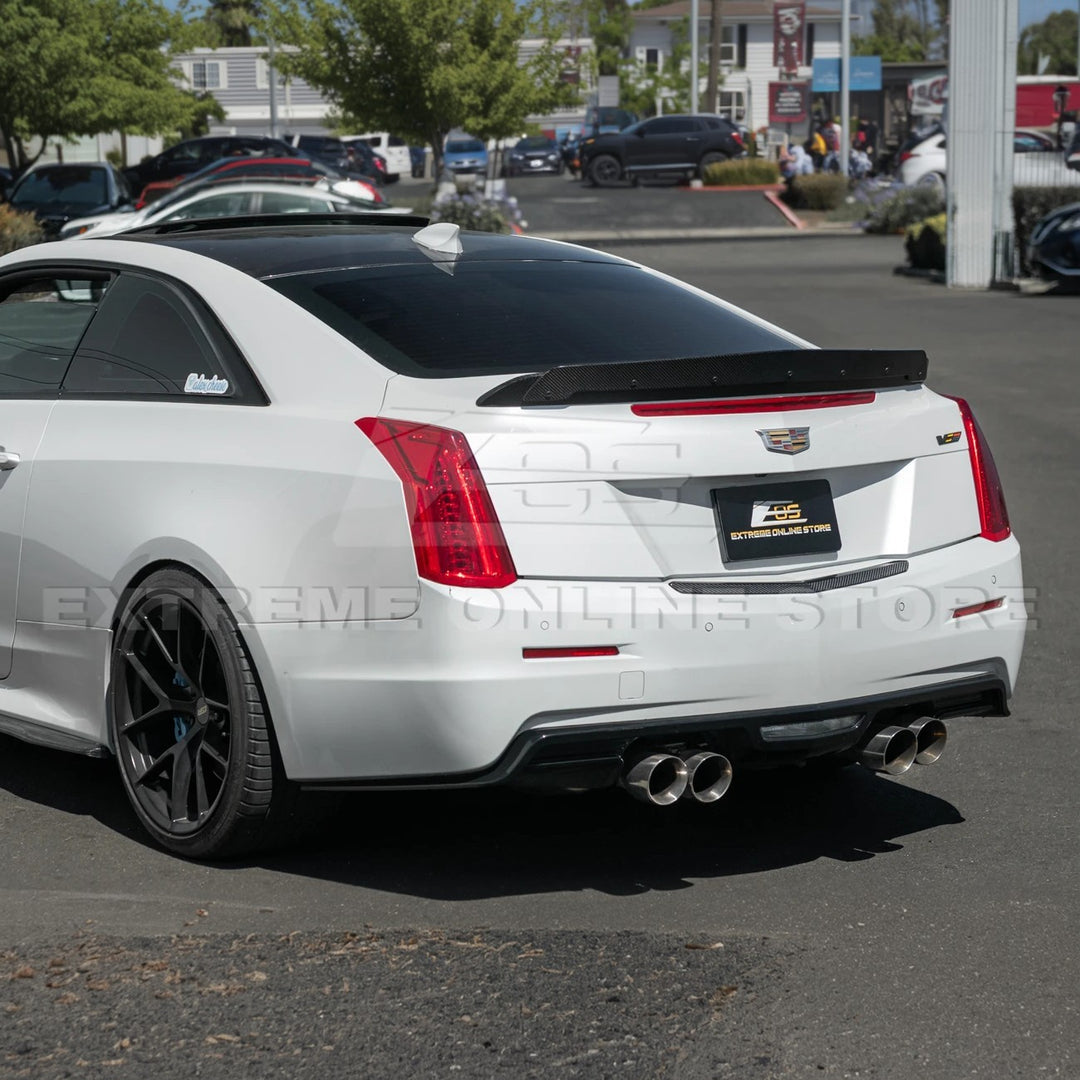 2015-19 Cadillac ATS ATS-V Coupe DRY CARBON FIBER Rear Trunk Applique Insert Trim