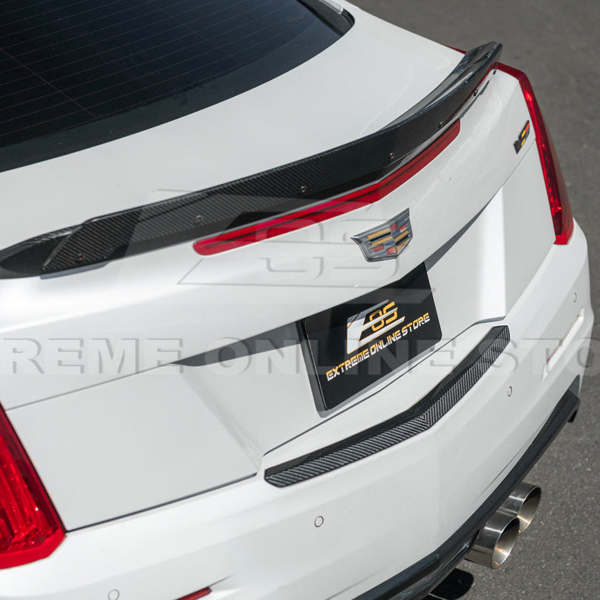 2015-19 Cadillac ATS ATS-V Coupe DRY CARBON FIBER Rear Trunk Applique Insert Trim