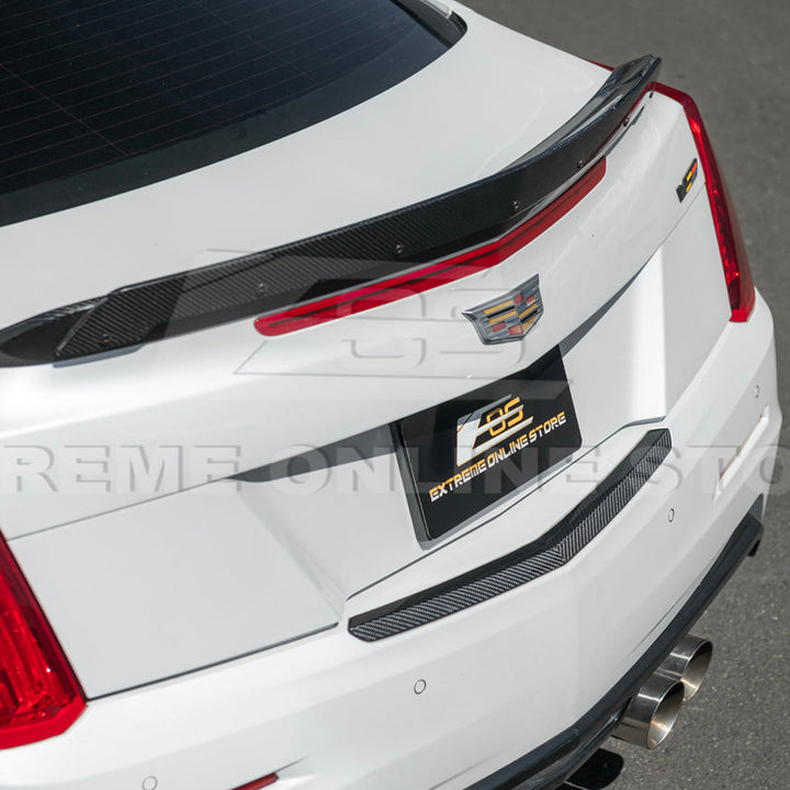 2015-19 Cadillac ATS ATS-V Coupe DRY CARBON FIBER Rear Trunk Applique Insert Trim
