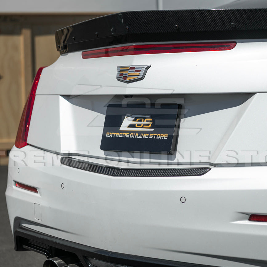 2015-19 Cadillac ATS ATS-V Coupe DRY CARBON FIBER Rear Trunk Applique Insert Trim