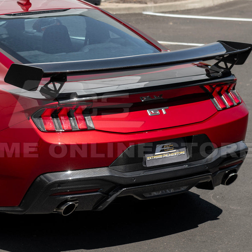 2024+ Ford Mustang GT Style Dry Carbon Fiber Rear Bumper Diffuser