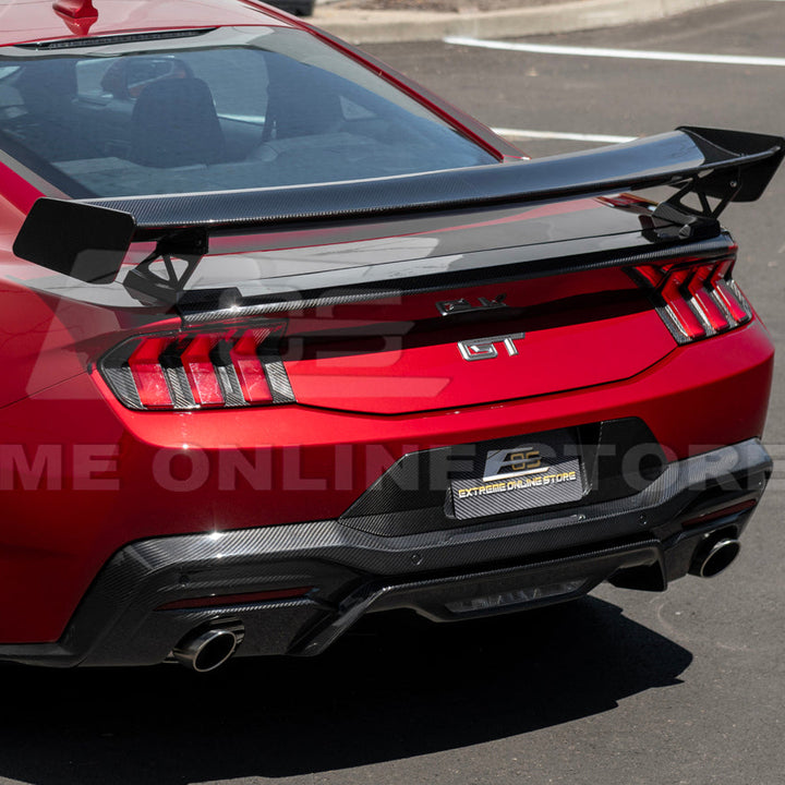 2024+ Ford Mustang GT Style Dry Carbon Fiber Rear Bumper Diffuser