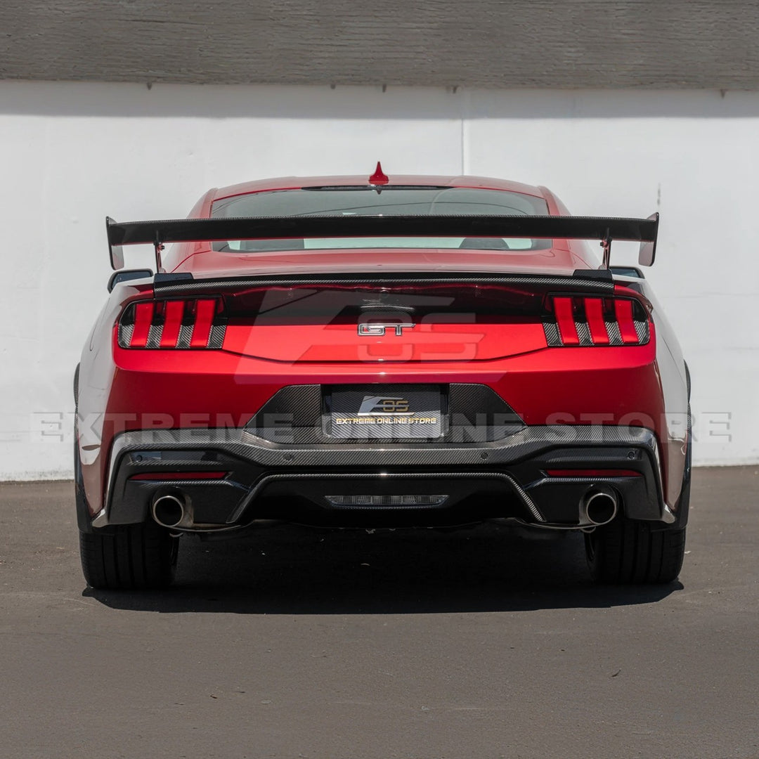 2024+ Ford Mustang GT Style Dry Carbon Fiber Rear Bumper Diffuser