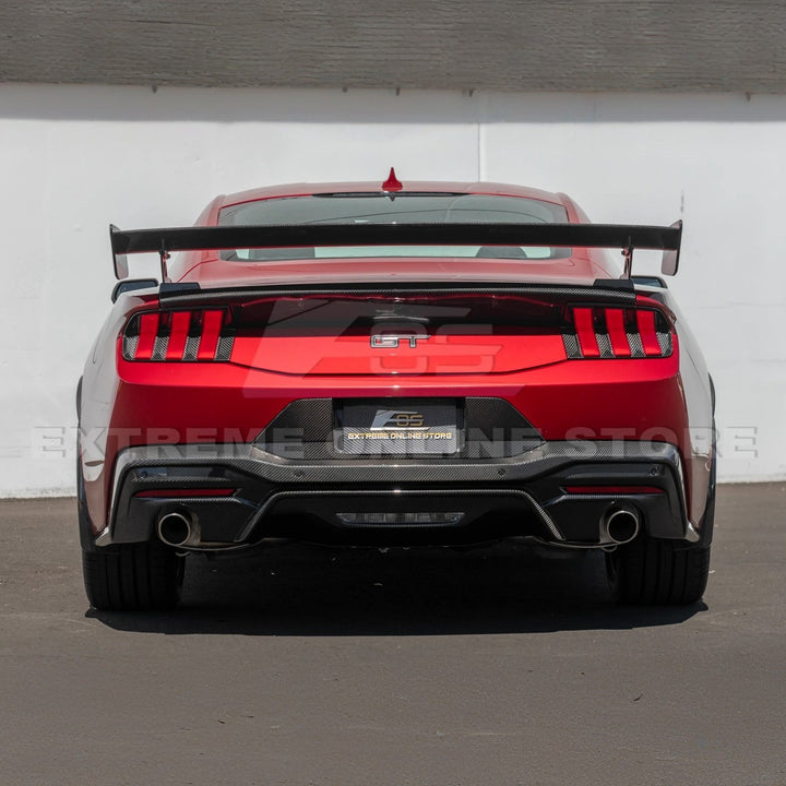 2024+ Ford Mustang GT Style Dry Carbon Fiber Rear Bumper Diffuser