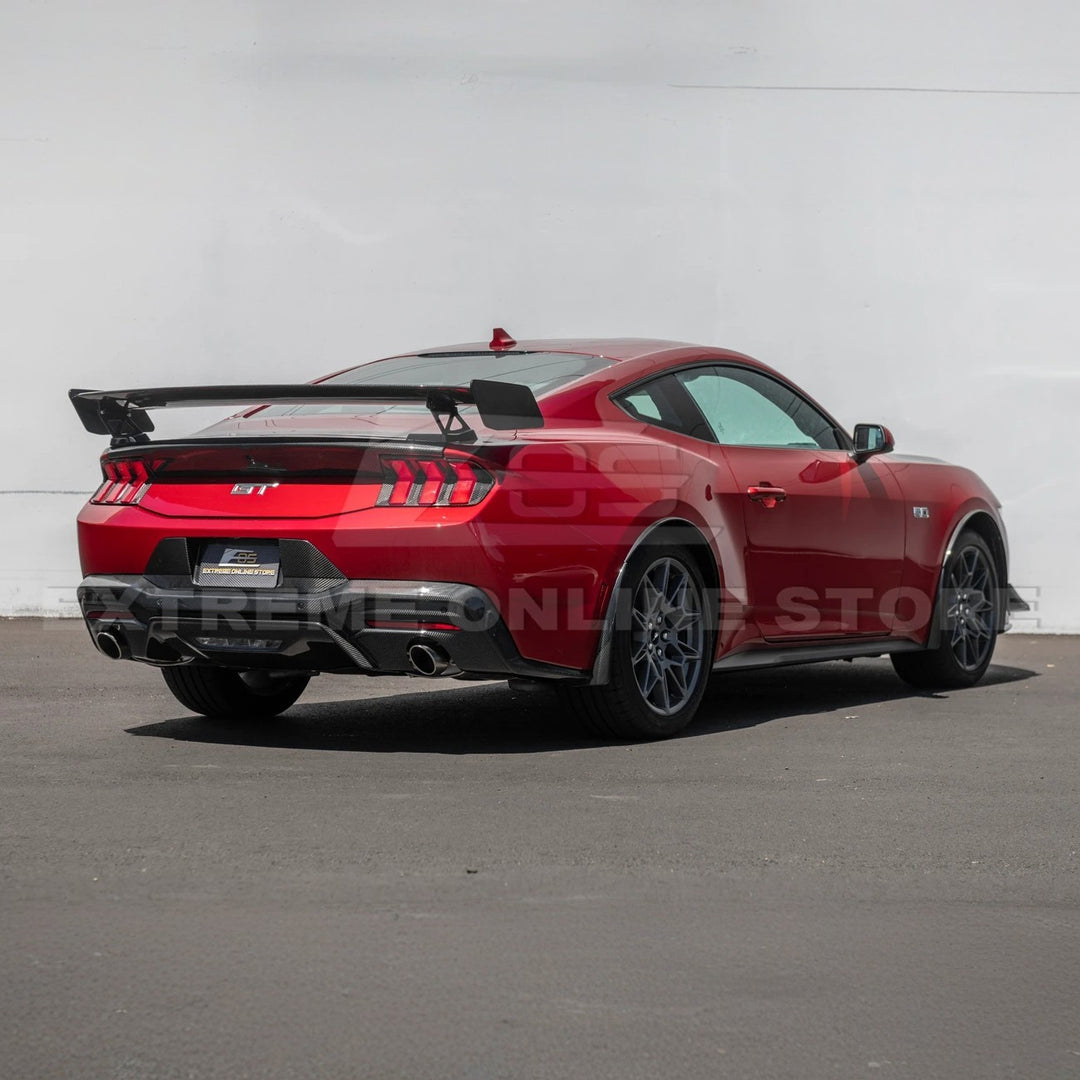 2024+ Ford Mustang GT Style Dry Carbon Fiber Rear Bumper Diffuser