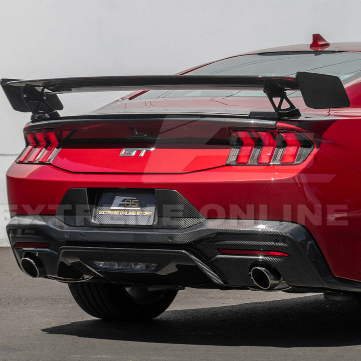 2024+ Ford Mustang GT Style Dry Carbon Fiber Rear Bumper Diffuser