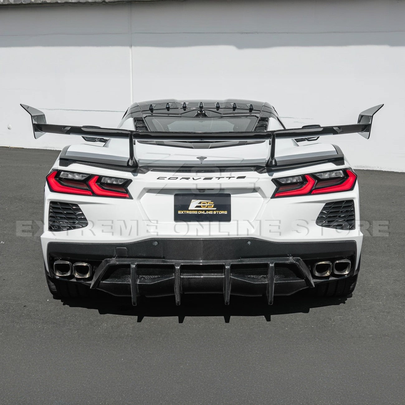 2020-Up Corvette C8 Rear Bumper Diffuser Quad Exit