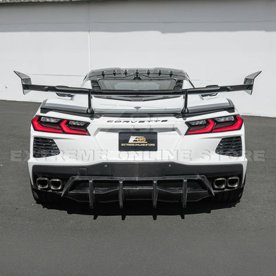 2020-Up Corvette C8 Rear Bumper Diffuser Quad Exit