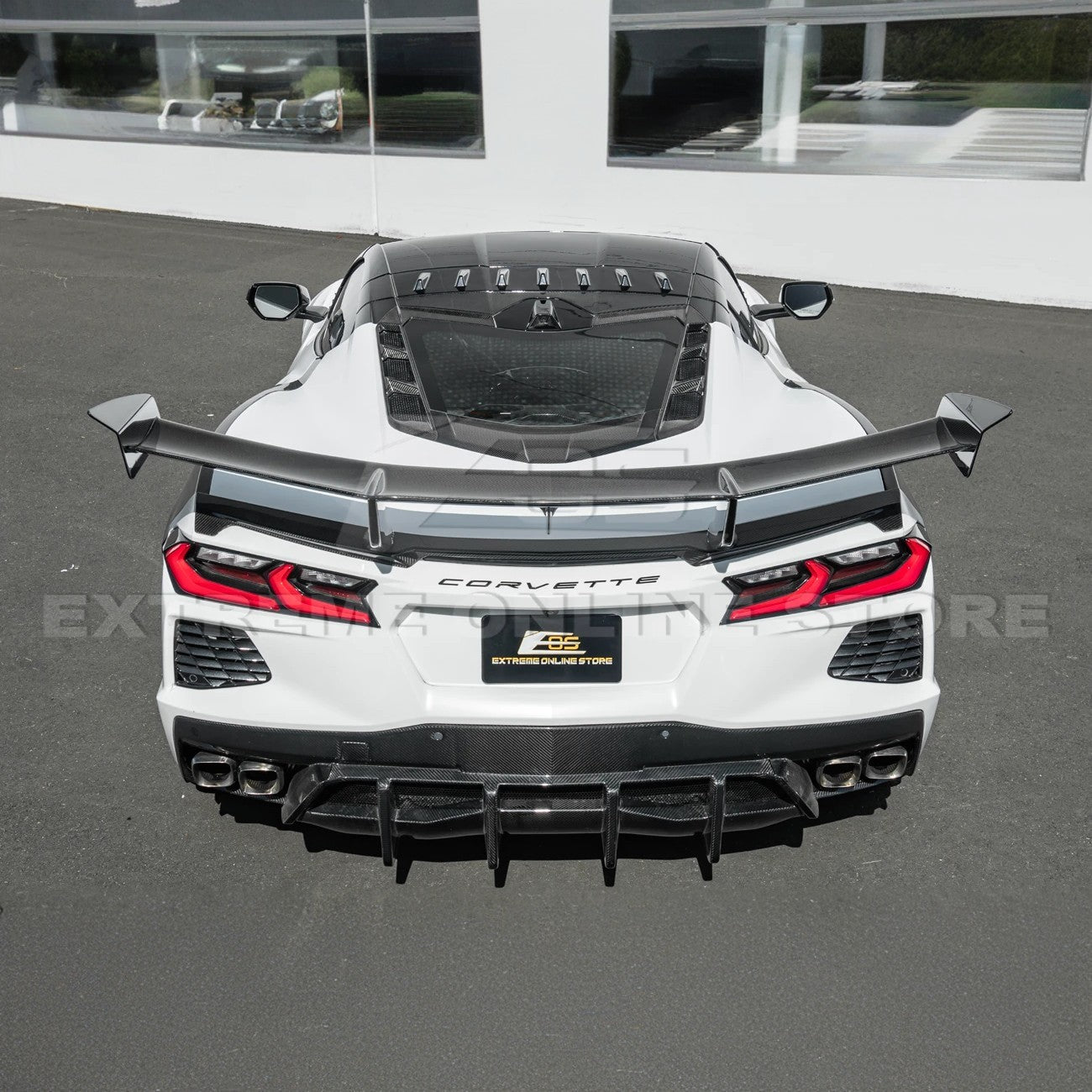 2020-Up Corvette C8 Rear Bumper Diffuser Quad Exit