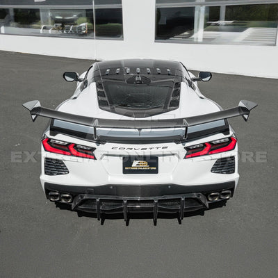 2020-Up Corvette C8 Rear Bumper Diffuser Quad Exit