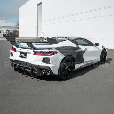 2020-Up Corvette C8 Rear Bumper Diffuser Quad Exit