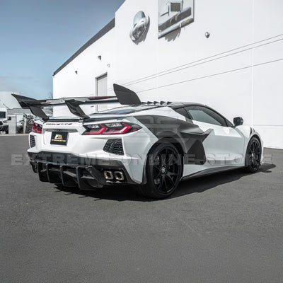 2020-Up Corvette C8 Rear Bumper Diffuser Quad Exit