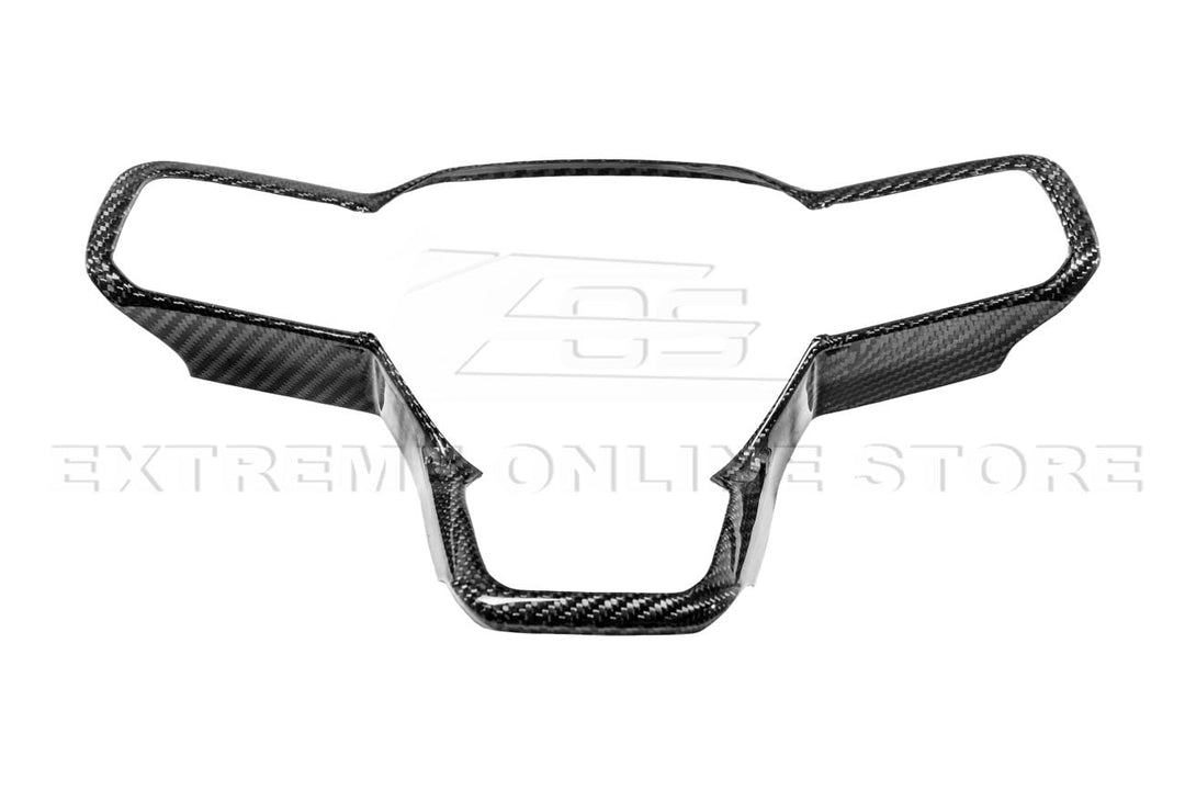 2024+ Ford Mustang DRY CARBON FIBER Steering Wheel Trim Cover
